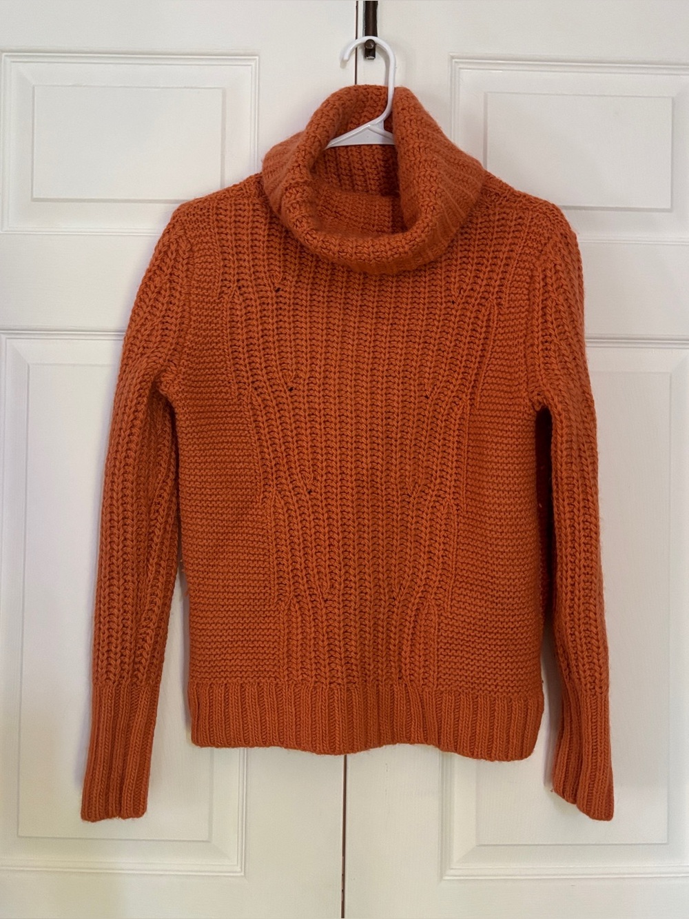 Banana Republic Merino Wool Alpaca Turtleneck Sweater Women’s S Rust Orange
